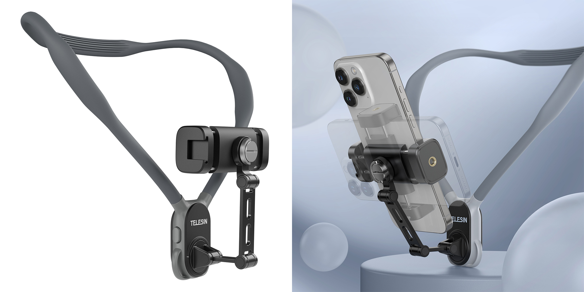 Opaska na szyję Telesin S2-HNB-02 z uchwytem do smartfonów